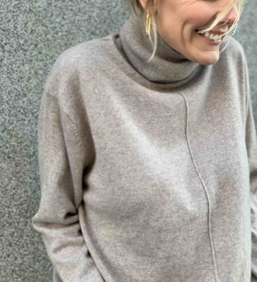 polo neck sweater in cashmere