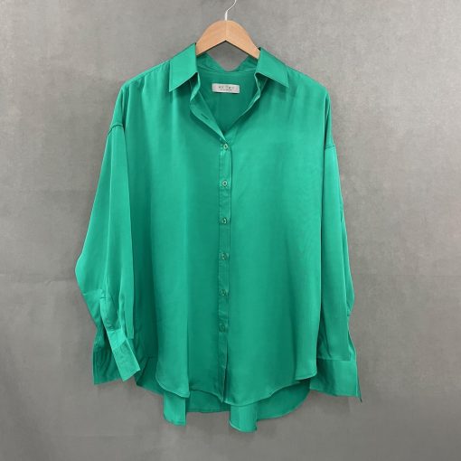 mintgrön lyocellskjorta emilia