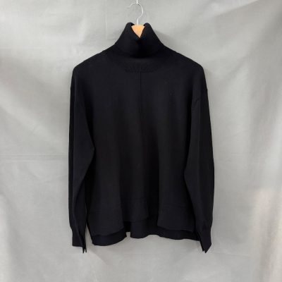 Svart polotröja i bomull-cashmere