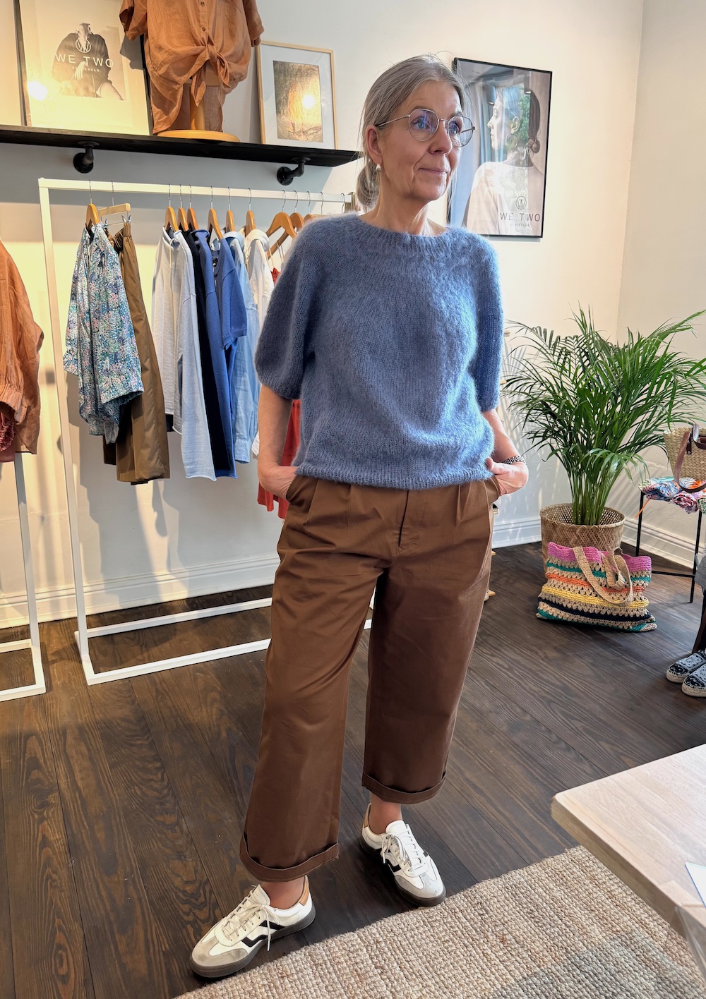 Stickpaket Estelle kortärmad mohairtröja - Bild 5