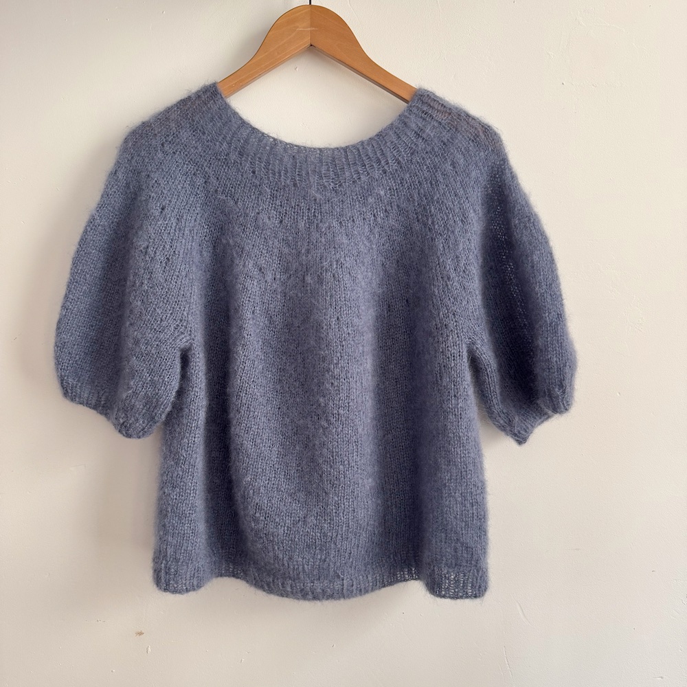 Stickpaket Estelle kortärmad mohairtröja
