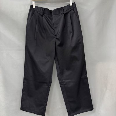 svarta bomullsbyxor i kraftig twill