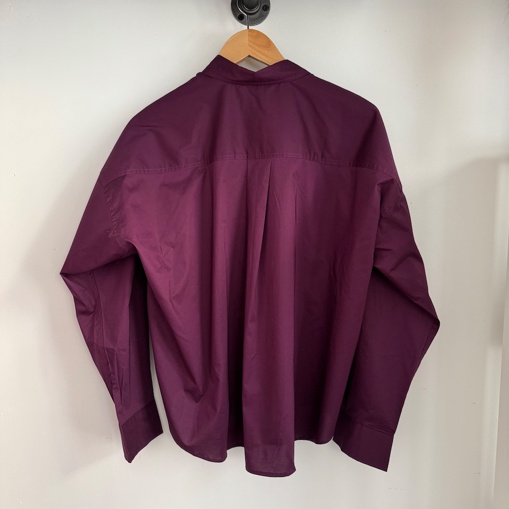 Mörk plommonlila bomullskjorta, Emily - Bild 4