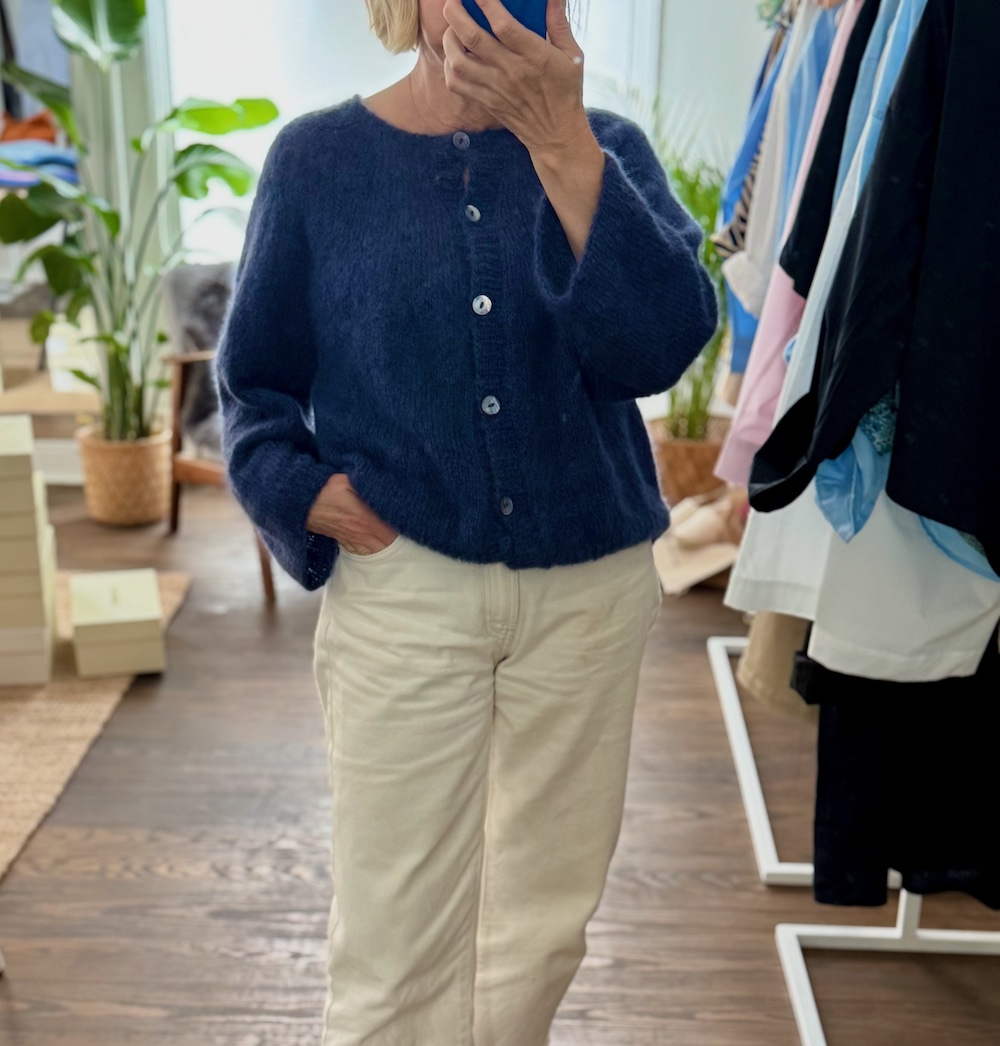 Stickbeskrivning – Estelle kofta i Mohair/Silk