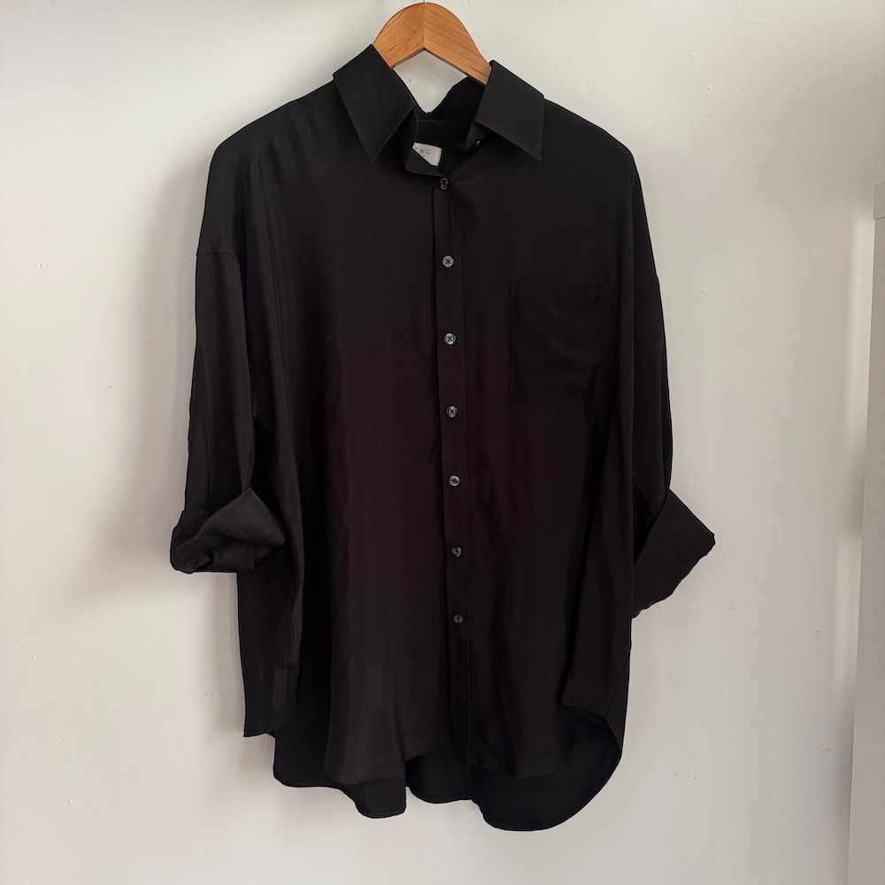 Svart oversized lyocellskjorta Emilia